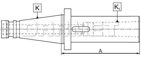 Tuleja redukcyjna ISO40 - Morse MS4 z płetwą - ZM KOLNO (Typ 1679)