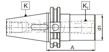 Tuleja redukcyjna DIN40 - MS4 - 95MM z płetwą lub z gwintem - ZM KOLNO (Typ 1681)
