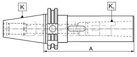 Tuleja redukcyjna DIN40 - MS1 - 120MM z płetwą lub z gwintem - ZM KOLNO (Typ 1681)