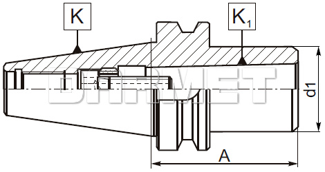 Tuleja redukcyjna BT40 - MS4 - 95MM z gwintem - ZM KOLNO (Typ 1694)