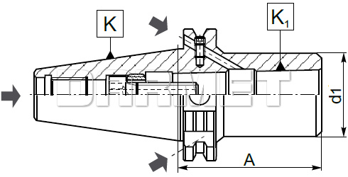 Tuleja redukcyjna DIN50 - MS5 - 120MM z gwintem - ZM KOLNO (Typ 1695)