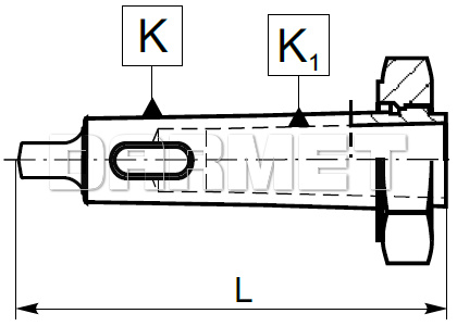 Tuleja redukcyjna MS6/MS5 z nakrętką ściągającą - ZM KOLNO (Typ 1754)