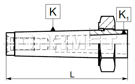 Tuleja redukcyjna MS4/MS1 z nakrętką ściągającą - ZM KOLNO (Typ 1775)