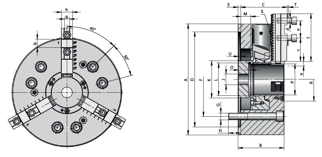 Uchwyt tokarski 2305 RHU