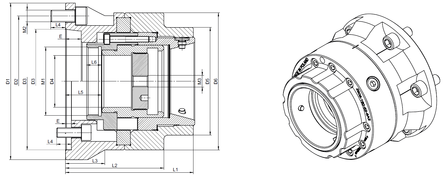 Uchwyt tokarski 2305 RHU
