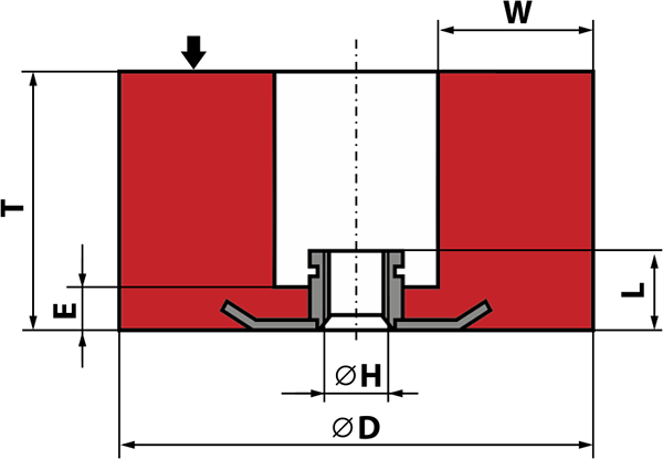 Ściernica  ANDRE - rysunek techniczny.