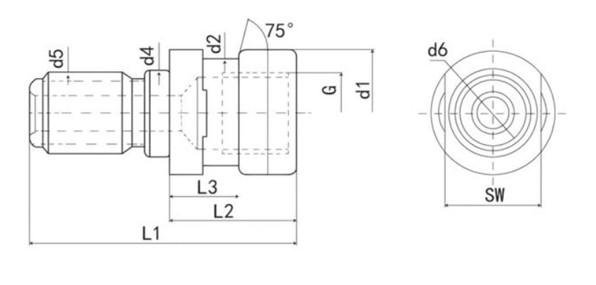 Adapter SK40/DIN2080 - schemat