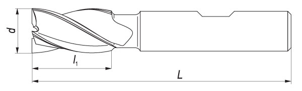 Frez NFPa - DIN 844 - rysunek techniczny