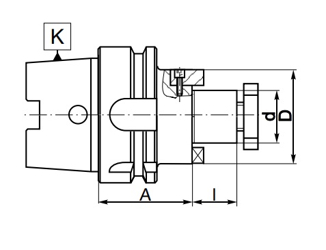 oprawka hsk - rysunek techniczny