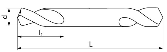 Wiertlo NWWr - rysunek techniczny.