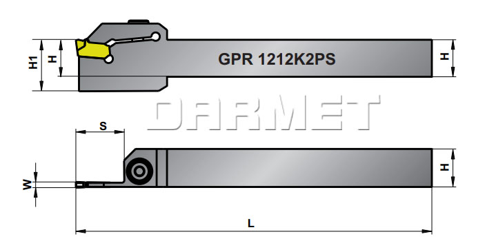 Nóż tokarski składany do rowkowania i toczenia wzdłużnego zewnętrznego GPR-2020-K3PS - PAFANA
