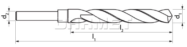 wiertło zatoczone - rysunek techniczny