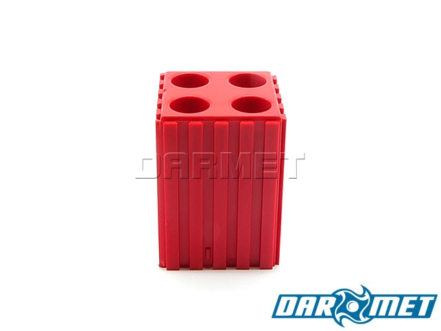 Stojak na tulejki zaciskowe ER16 |  koszyczki 4 x ER16 | kolor czerwony (2034)