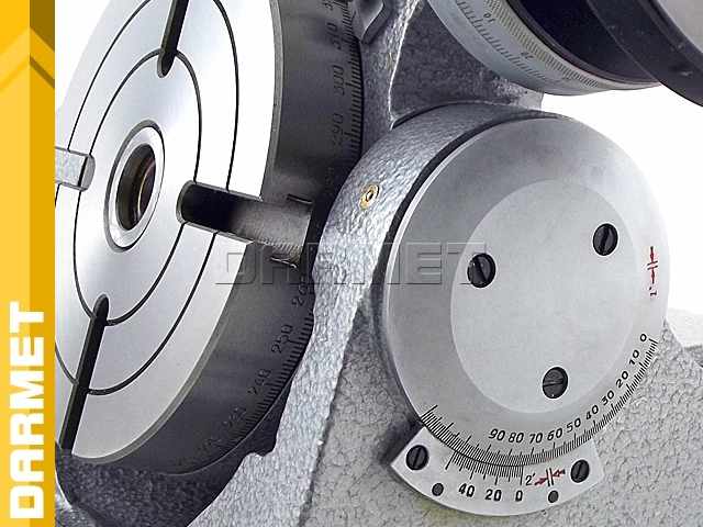 Stół obrotowy do frezarki, podziałowy (uchylny) 160 mm - DARMET DM-3441