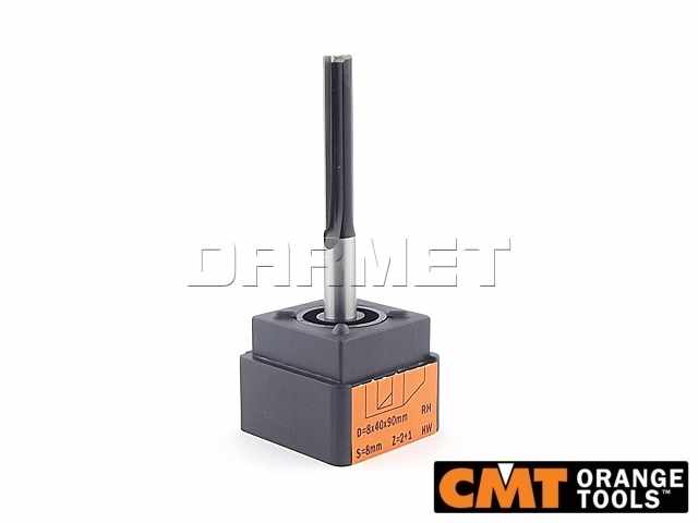 Frez prosty do drewna z ostrzem wiercącym, średnica 8 mm, długość robocza 40 mm - CMT (174.082.11)