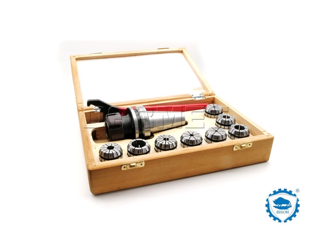 Oprawka zaciskowa do tulejek ER32 x 8 szt. - BT40 - komplet - ZM KOLNO (Typ 7626 KPL)