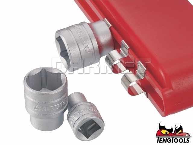 Zestaw kuczy nasadowych z chwytem kwadratowym 1/4", M1413N1 - 13 szt. - TENGTOOLS (18611-0102)