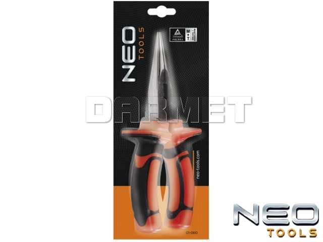 Szczypce wydłużone proste, izolowane, polerowane, długość: 160MM - NEO TOOLS (01-063)