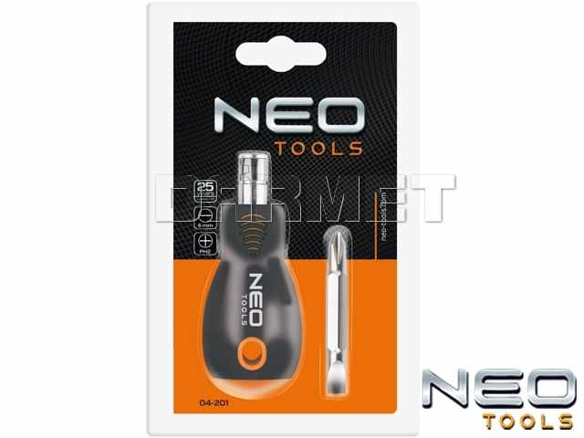 Wkrętak odwracalny: krzyżowy Phillips i płaski - PH2 x 6MM - NEO TOOLS (04-201)