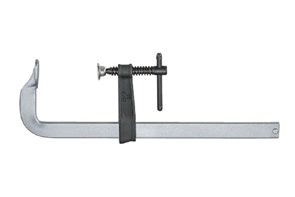 Ścisk stalowy, śrubowy EUF z uchwytem "T" i płaską szyną 1000 x 120 mm, nacisk 360 kg - ZALCO EUFB3100