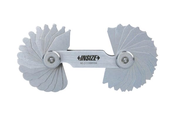 Promieniomierz 7,5-15 mm | 16+16 płytek - INSIZE 4801-16