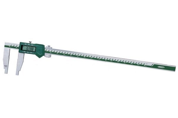 Suwmiarka elektroniczna 0-500mm/0-20", głębokość szczęk 200 mm, półwałkowe szczęki pomiarowe, regulacja precyzyjna - INSIZE 1106-503