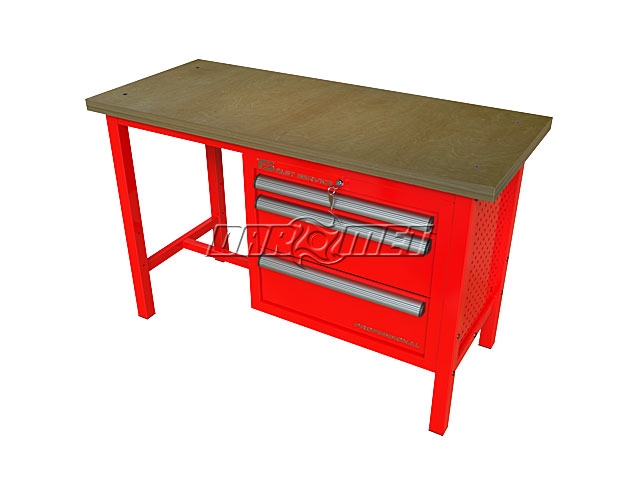 STÓŁ WARSZTATOWY Z SZAFKAMI - 1400x600 mm - FAST SERVICE (P-3-055-01)