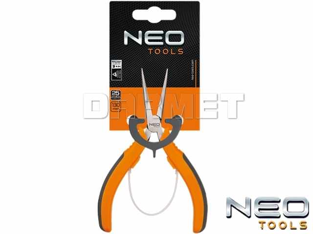 Szczypce precyzyjne wydłużone proste, długość: 130MM - NEO TOOLS (01-102)