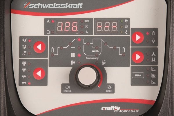 Spawarka inwertorowa TIG CRAFT-TIG 201 AC/DC P Pulse – SCHWEISSKRAFT 1074202