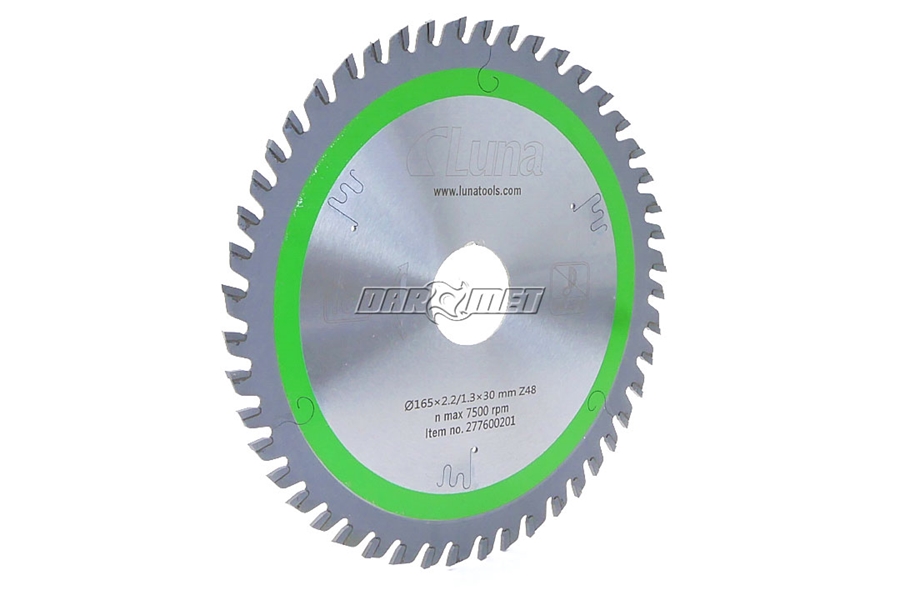 Tarcza do pilarek tarczowych z węglikiem wolframu, 165 x 30 Z48  Silent TCT BS - LUNA (277600201)