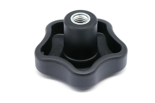 Pokrętło zaciskowe z technopolimeru VCT.74 AZ-M12-C9, wtopka ze stali ocynkowanej - ELESA+GANTER