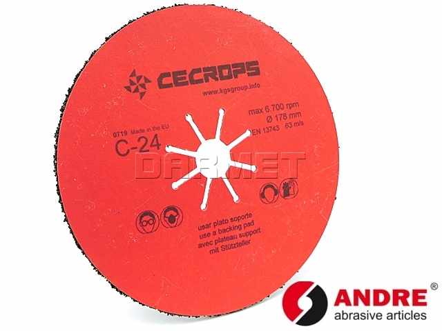 Tarcza do szlifowania  marmuru, granitu, lastryko, betonu | 178 x 22,2 mm | ziarnistość C24 - ANDRE 820008