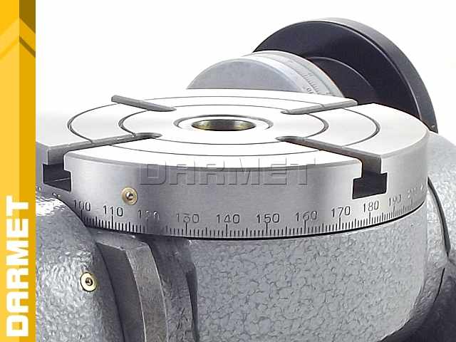 Stół obrotowy do frezarki, podziałowy (uchylny) - 250 mm - DARMET DM-3441