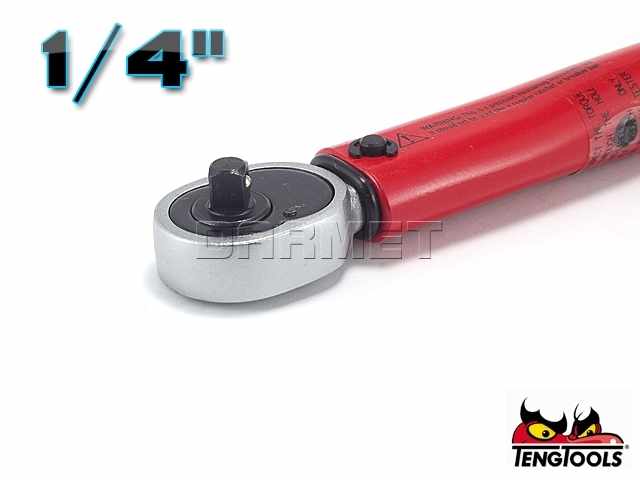 Klucz dynamometryczny 1/4" 1492AG-E, zakres: 5-25Nm - TENGTOOLS (7319-0035)