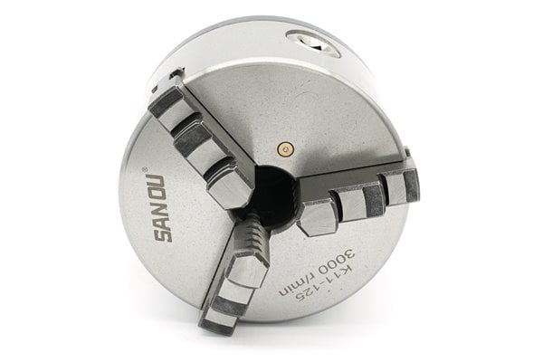 Uchwyt tokarski samocentrujący, żeliwny, 3 - szczękowy | 125 mm | chwyt Morse MK3 łożyskowany (DM-MW3-D125)