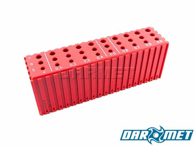 Stojak na wiertła 5 - 7,9 mm | 30 otworów | kolor czerwony (2024)