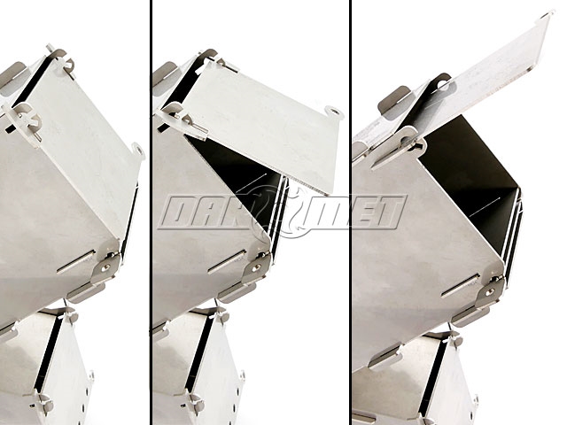 Piecyk kominek rakietowy survivalowy składana kuchenka polowa | 40 cm - DARMET