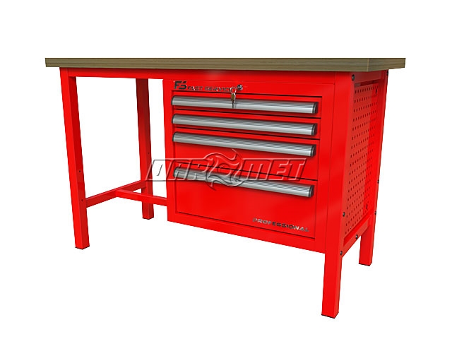 STÓŁ WARSZTATOWY Z SZAFKAMI - 1400x600 mm - FAST SERVICE (P-3-056-01)