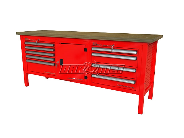 STÓŁ WARSZTATOWY Z SZAFKAMI - 2070x600 mm - FAST SERVICE (P-3-162-01)