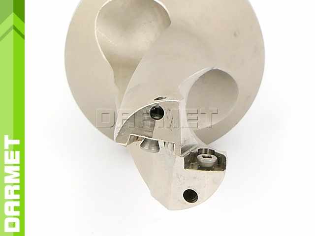 Wiertło składane 24 mm 3xD na płytki wieloostrzowe WCMX | chwyt walcowy 25 mm | chłodzenie wewnętrzne - DARMET (DE00WC04-25-240)