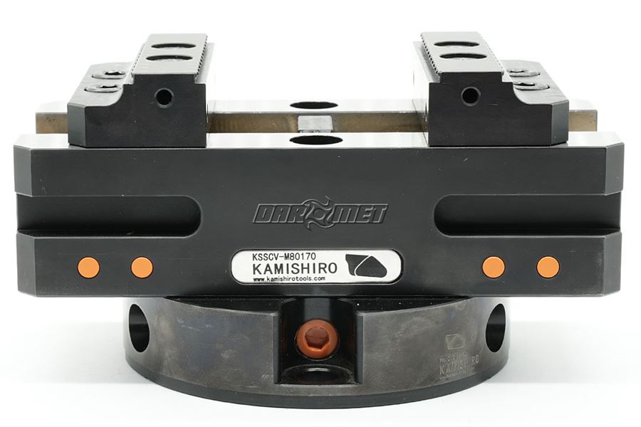 Imadło samo-centrujące 5-osiowe - 80 mm z podstawą - KAMISHIRO