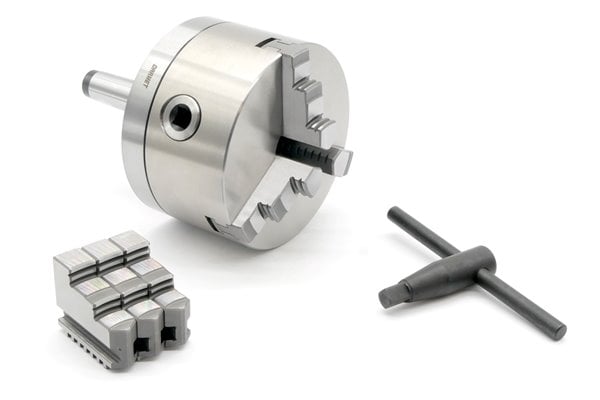 Uchwyt tokarski 125 mm | 3 - szczękowy | mocowanie stożek Morse MS3 - Darmet (DM-376)