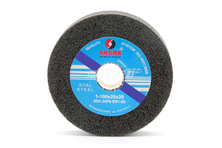 Kamień szlifierski 100 x 20 x 20 mm | ściernica płaska | typ 1 | 95A24P6B51 - ANDRE 110082