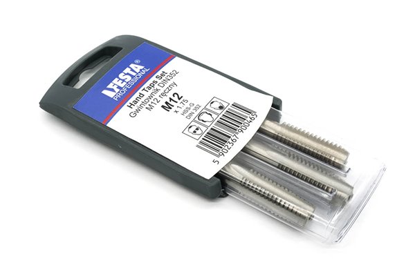 Gwintownik ręczny do gwintu metrycznego zwykłego, komplet 3 szt. (RM ≤ 600), DIN 352/3, HSS-G - M12 - FENES 450465