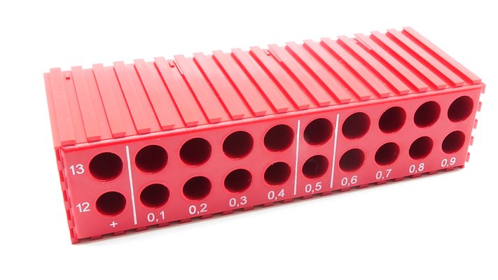 Stojak na wiertła 12 - 13,9 mm | 20 otworów | kolor czerwony (2027)