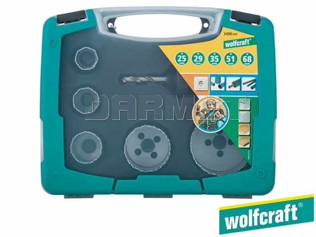 Zestaw otwornic bimetalowych o średnicach: 20, 29, 35, 51, 68 mm - WOLFCRAFT WF3498000