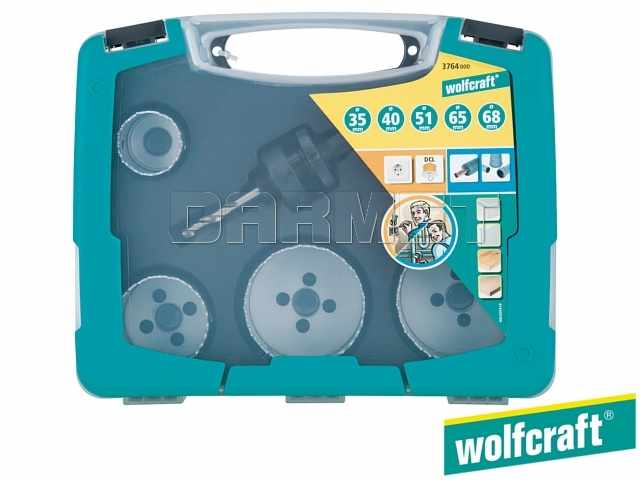 Zestaw otwornic bimetalowych o średnicach: 25, 35, 43, 54, 83 mm - WOLFCRAFT WF5422000