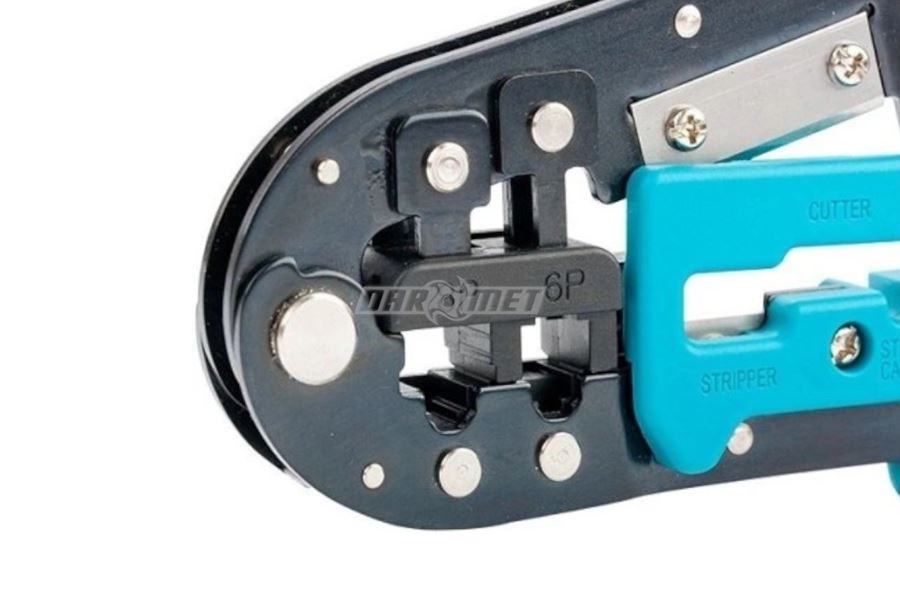 Szczypce zaciskowe do wtyczek RJ45 | stal SK5 | długość 290 mm - GROSS (17719)