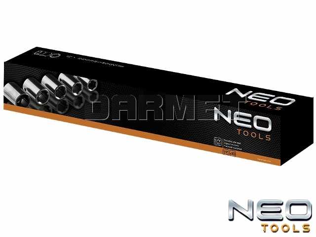 Zestaw nasadek udarowych sześciokątnych 1/2" - 10 sztuk - NEO TOOLS (12-101)