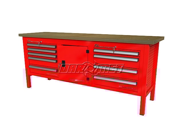 STÓŁ WARSZTATOWY Z SZAFKAMI - 2070x600 mm - FAST SERVICE (P-3-161-01)